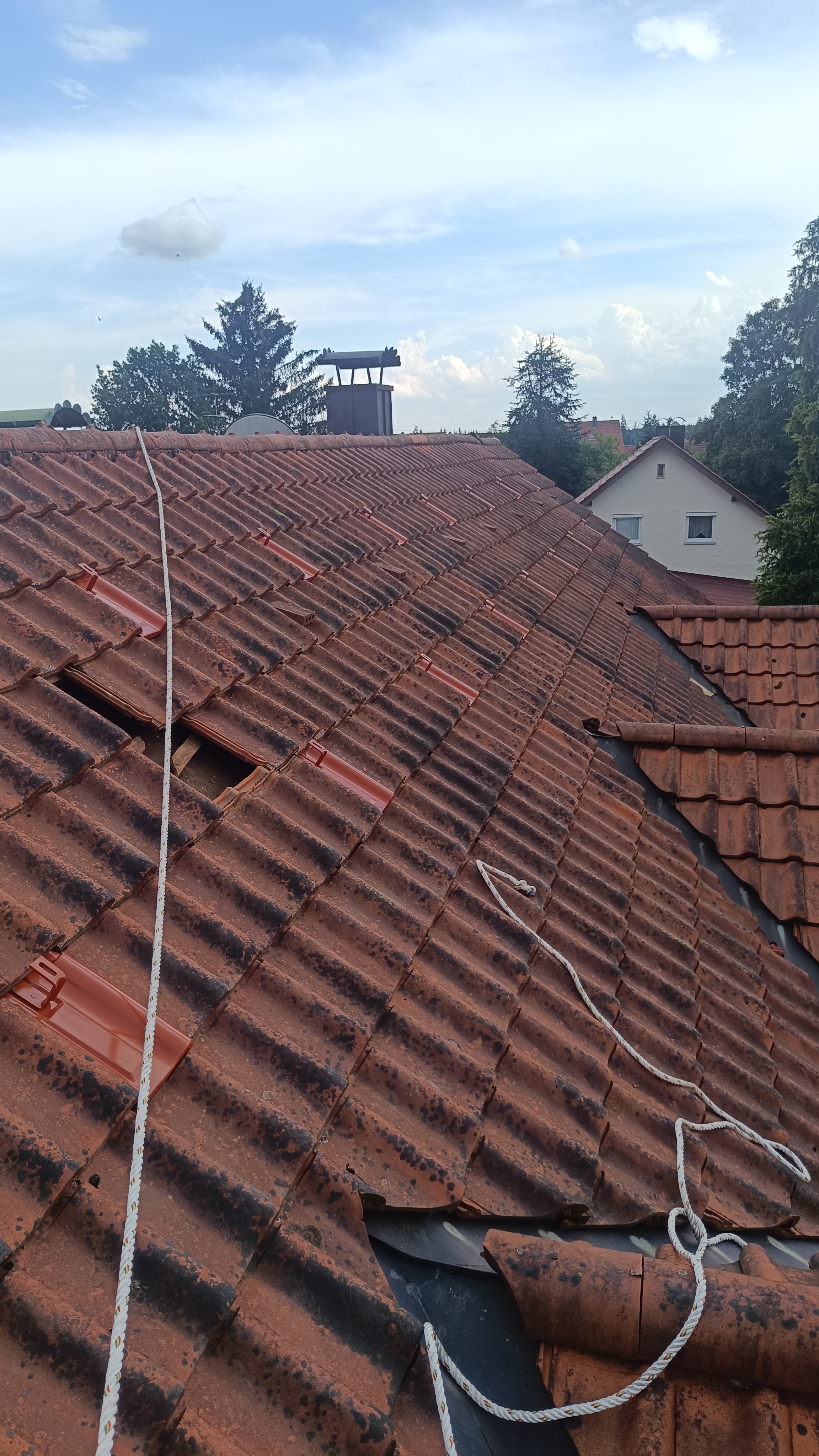 Dachfläche vor Photovoltaik-Montage